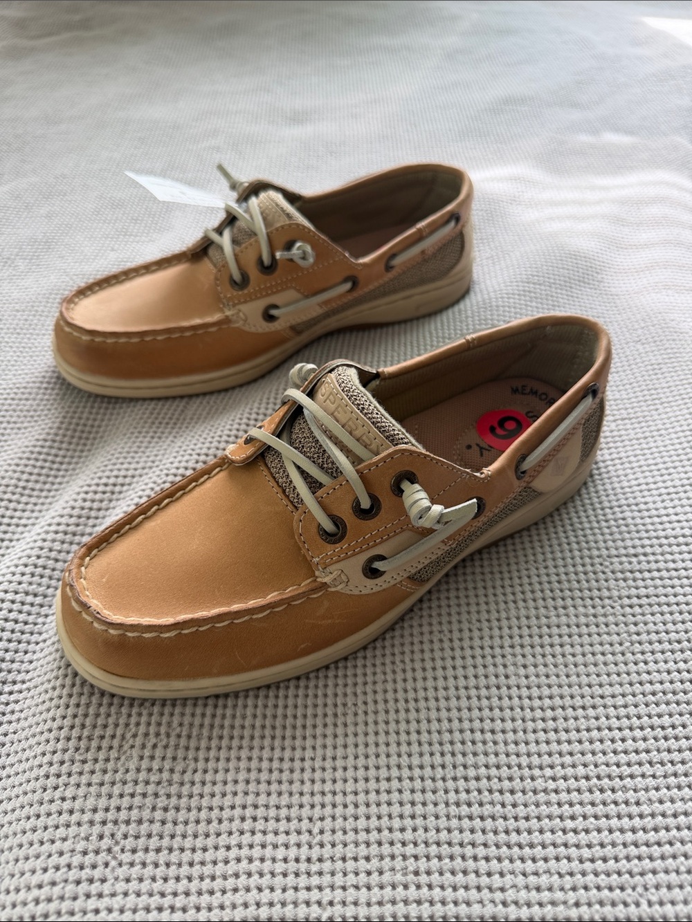 Sperry Tan and Cream Women’s Boat Shoes